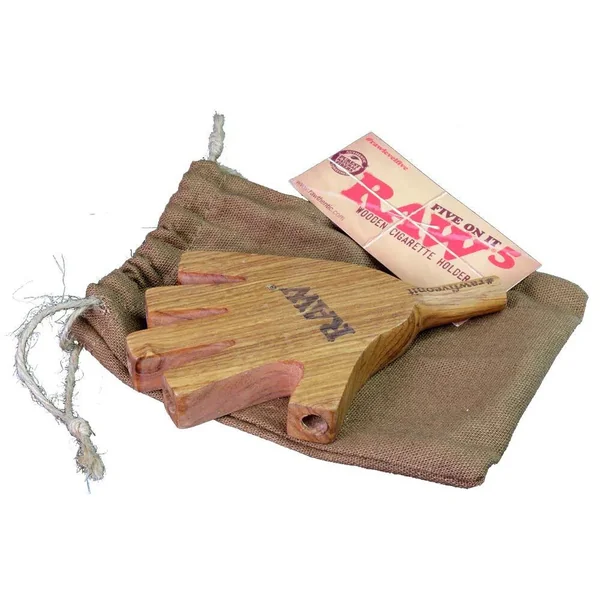 RAW FIVE ON IT Natural Wood Cigarette Holder - Image 3