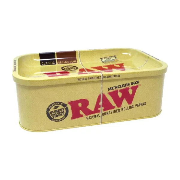 Raw Munchies Box With Rolling Tray Lid