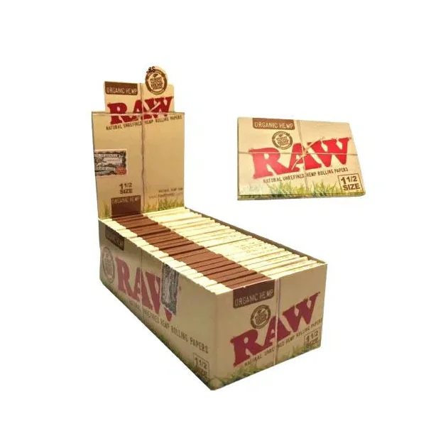 Raw Organic Hemp 1 1/2 Rolling Papers 25pk Box