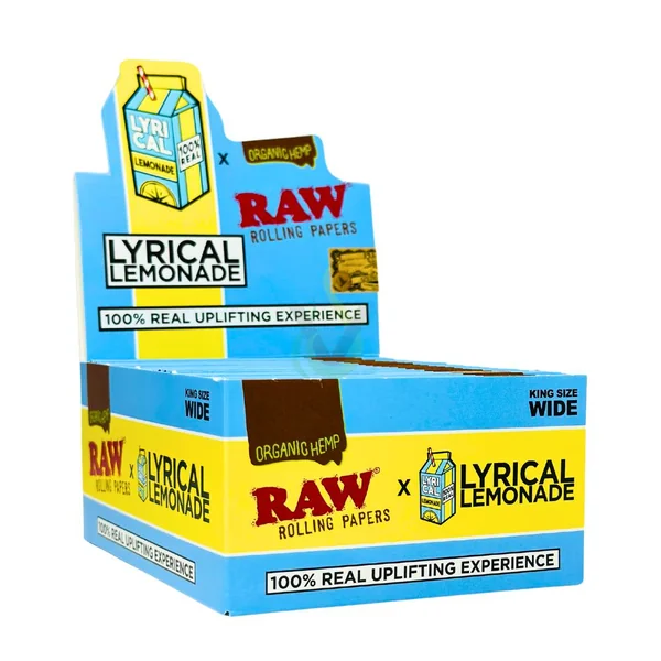 Raw X Lyrical Lemonade Organic Hemp Rolling Papers Case - Image 2