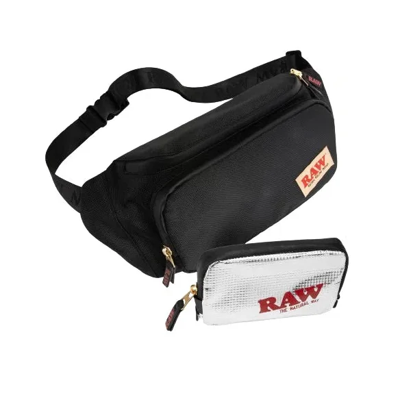 RAW x Rolling Papers Sling Bag with Removable Storage Pouch
