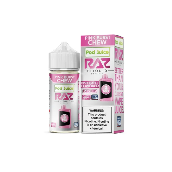RAZ Pink Burst Chew 100ml by Pod Juice $8.10