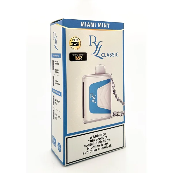 RAZ RYL DISPOSABLE / MIAMI MINT / 50MG / 16.5ML / 35K PUFFS