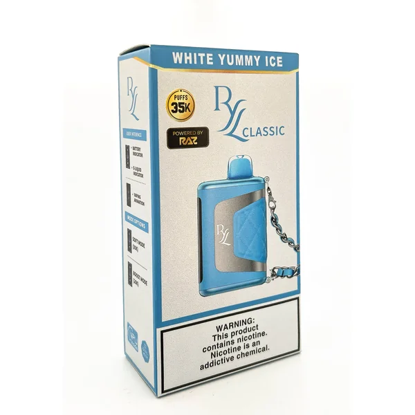 RAZ RYL DISPOSABLE / WHITE YUMMY ICE / 50MG / 16.5ML / 35K PUFFS