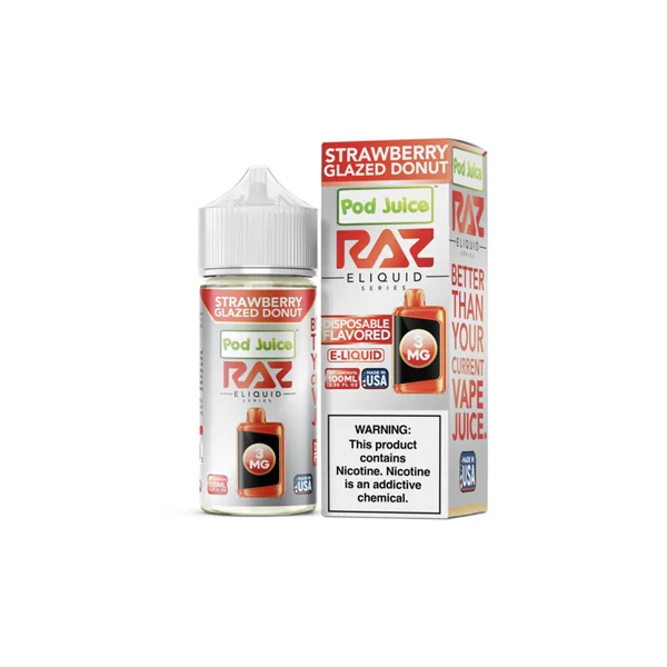 RAZ Strawberry Glazed Donut 100ml by Pod Juice $8.10