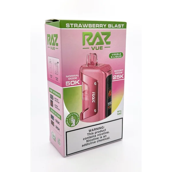 RAZ VUE 50K DISPOSABLE KIT / STRAWBERRY BLAST / 50MG / 13ML / 50K PUFFS