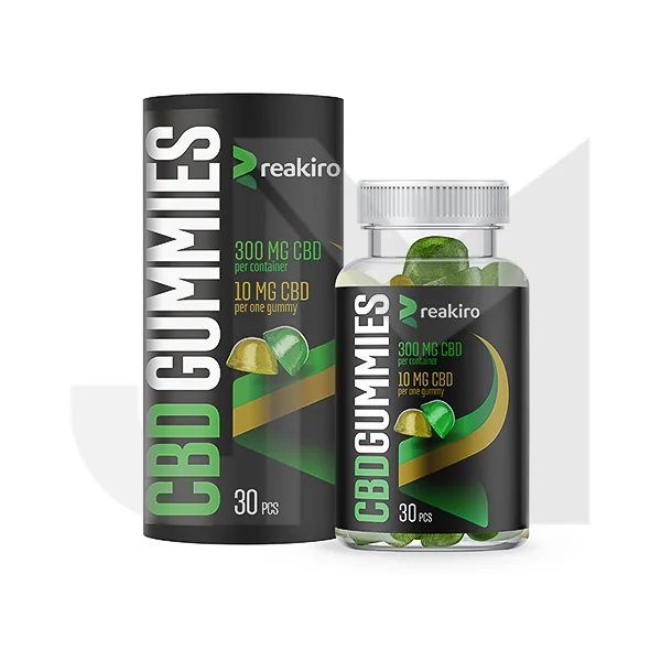 Reakiro 300mg Full Spectrum CBD Apple & Lemon Gummies - 30 pieces