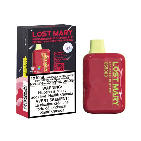 Red Berry Blitz Ice Lost Mary OS5000 Disposable Vape | VapeLoft