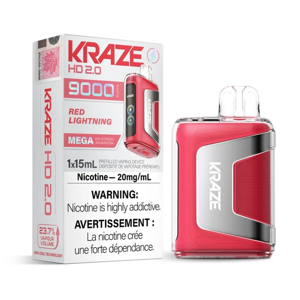 Red Lightning Kraze HD 2.0 | Up to 9K Puffs - VapeLoft
