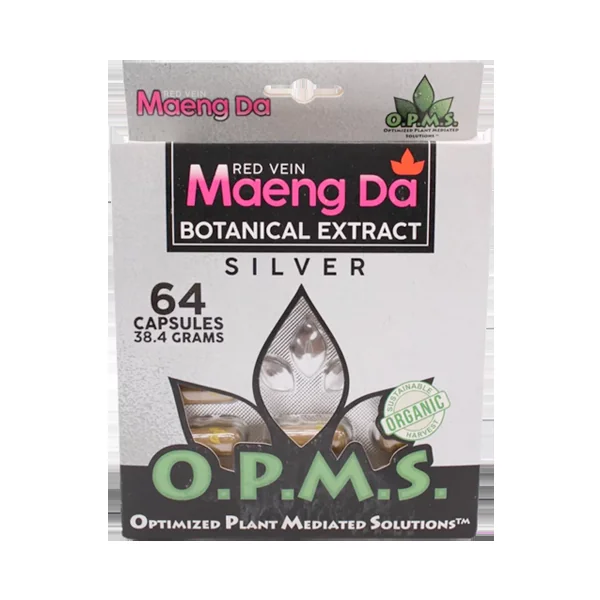 Red Vein Maeng Da OPMS Silver Blister Capsules - Image 2
