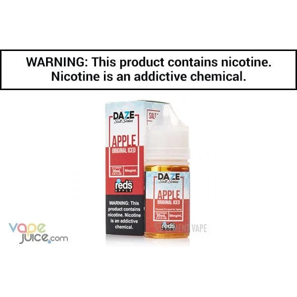 REDS APPLE ICED BY 7 DAZE SYNTHETIC SALT 30ML