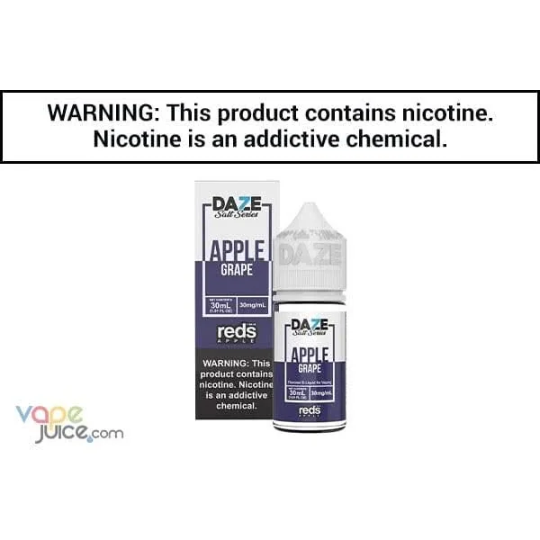 REDS GRAPE APPLE BY 7 DAZE SYNTHETIC SALT 30ML