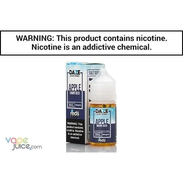 REDS GRAPE APPLE ICED BY 7 DAZE SYNTHETIC SALT 30ML