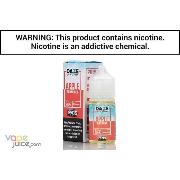 REDS GUAVA APPLE ICED BY 7 DAZE SYNTHETIC SALT 30ML