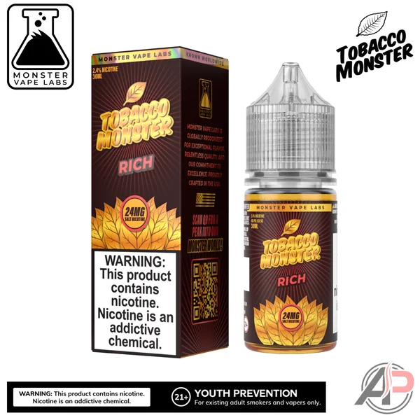 Rich Tobacco E-Liquid By Tobacco Monster Vape Labs 100mL - Image 2
