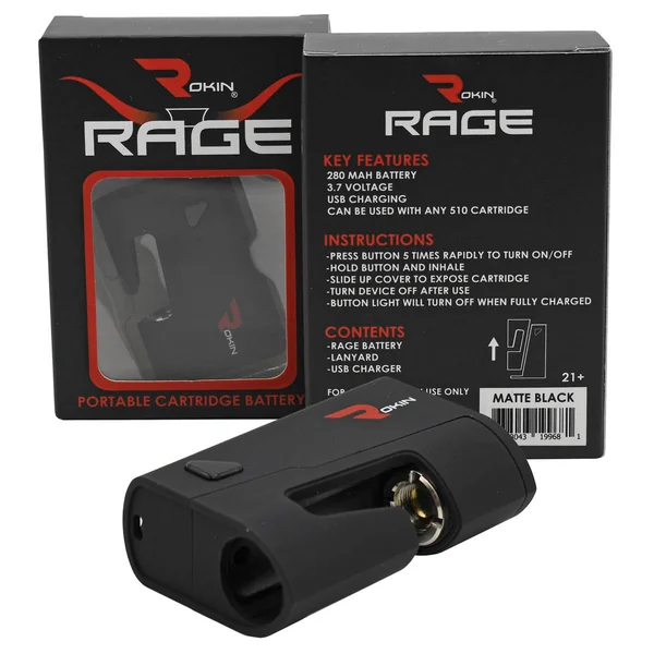 Rokin Rage 510 Thread Oil Vape Cartridge Battery - Image 3