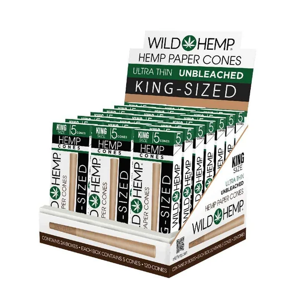 Rolling Paper Cones | Empty Pre-Roll | Unbleached Classic Paper | Hemp Paper (24 unit) - Image 3
