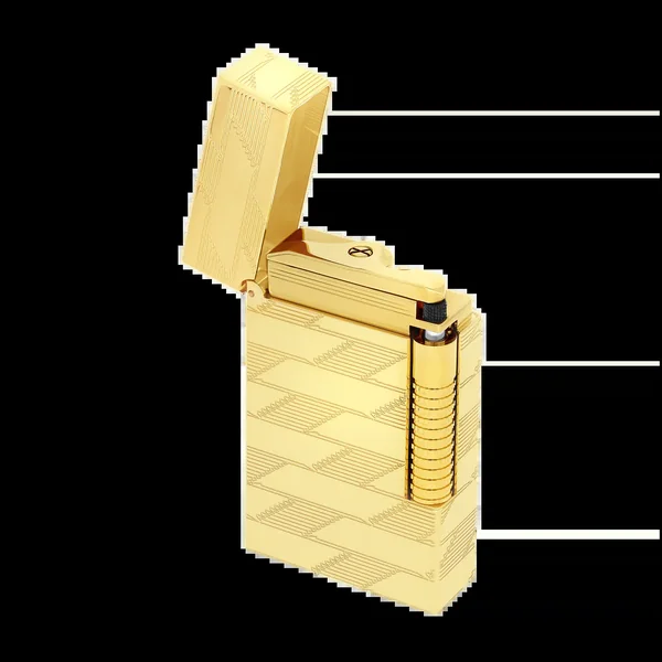 S. T. Dupont Lighter Fluo Le Grand - Fire X Yellow Gold - Image 2
