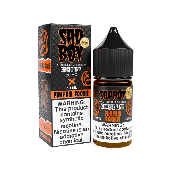 SadBoy CookieLine Pumpkin Cookie Synthetic Nicotine 30ml Salt E-Juice
