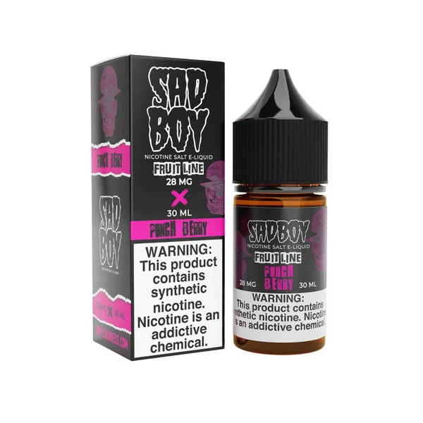 SadBoy FruitLine Punch Berry Synthetic Nicotine 30ml Salt E-Juice