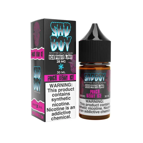 SadBoy Iced FruitLine Punch Berry Ice Synthetic Nicotine 30ml Salt E-Juice