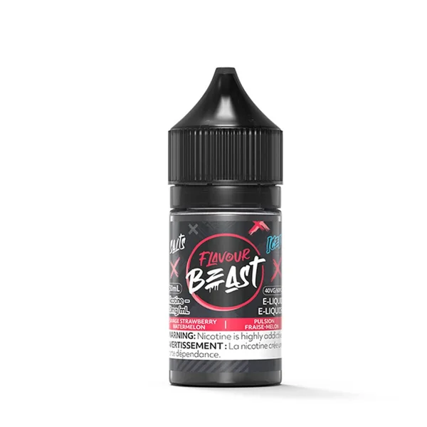 Savage Strawberry Watermelon Iced SALT Flavour Beast Salt E-Liquid | 30mL - VapeLoft