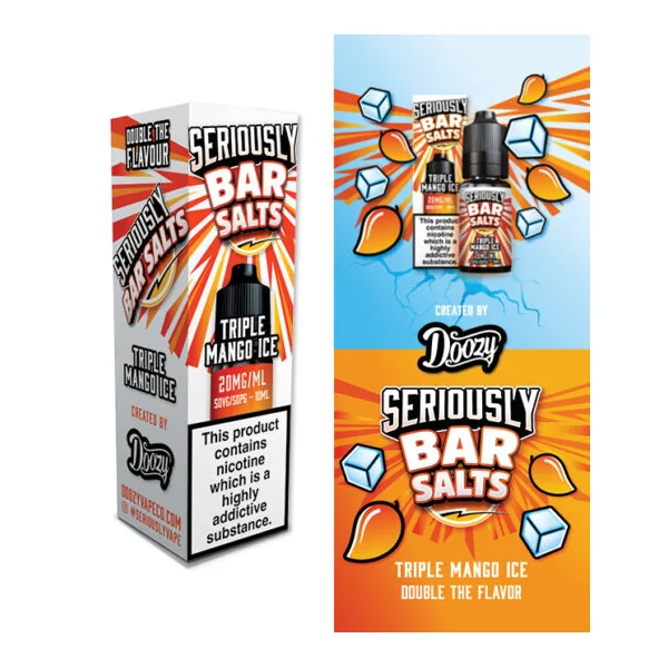 Seriously Bar Salts Triple Mango Ice Nic Salt E-Liquid - Image 2