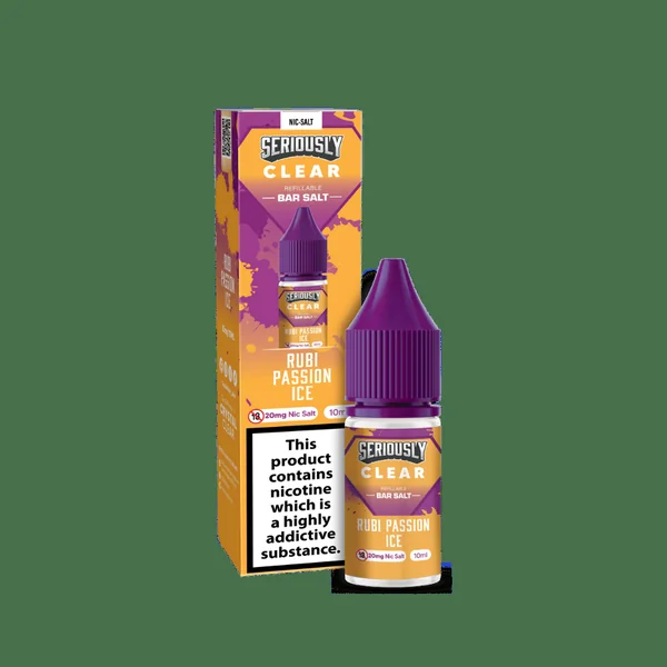 Seriously Clear Bar Salt E-liquid Rubi Passion Ice