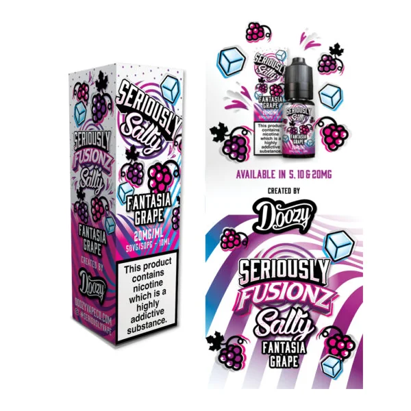 Seriously Fusionz Salty Fantasia Grape Nic Salt E-liquid - Image 2