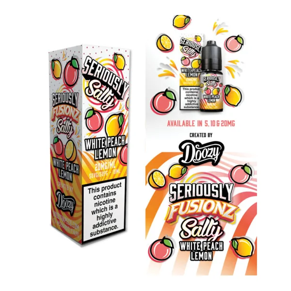 Seriously Fusionz Salty White Peach Lemon Nic Salt E-liquid - Image 2
