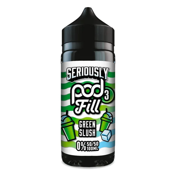 SERIOUSLY POD FILL 3 GREEN SLUSH SHORTFILL E-LIQUID BY DOOZY