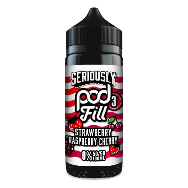 SERIOUSLY POD FILL 3 STRAWBERRY RASPBERRY CHERRY SHORTFILL E-LIQUID BY DOOZY