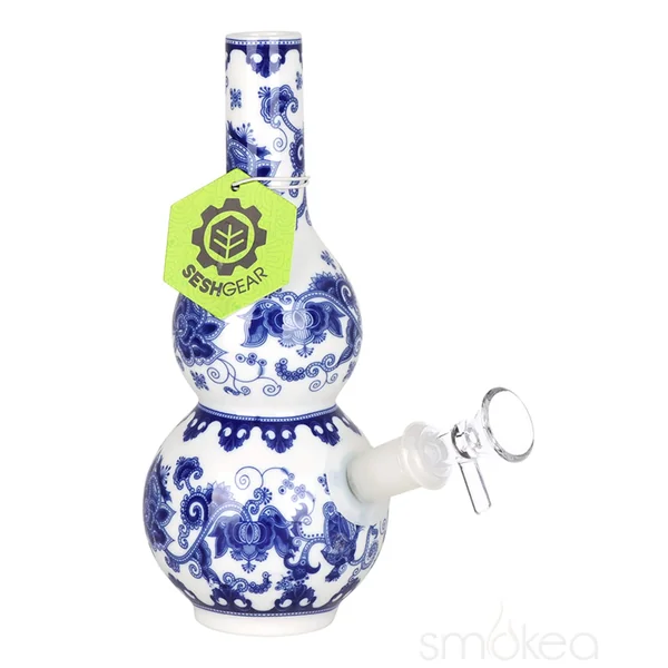 SeshGear Chinese Double Bubble Vase Ceramic Bong