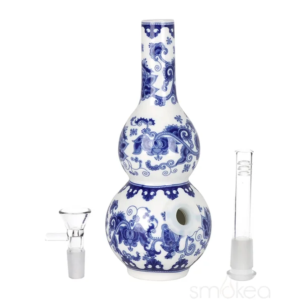 SeshGear Chinese Double Bubble Vase Ceramic Bong - Image 3