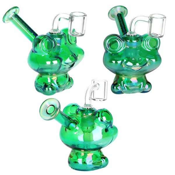 SeshGear Electro Frog Glass Dab Rig - 4.5" / 14mm F / Colors Vary - Image 2