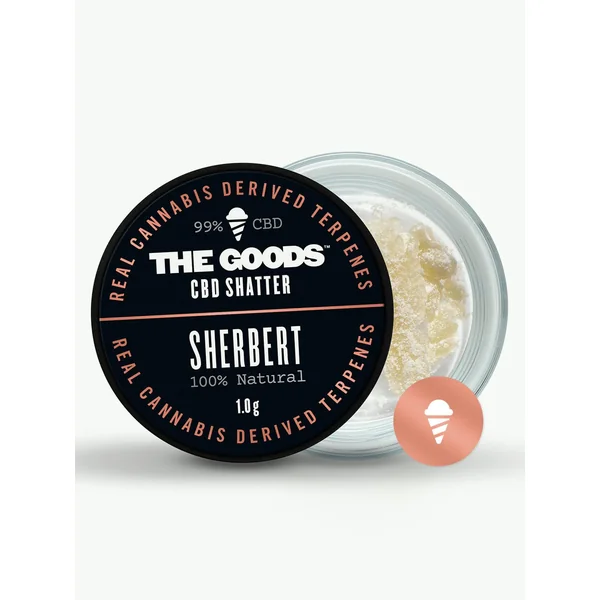 SHERBERT CBD ISOLATE SHATTER - CANNABIS TERPS
