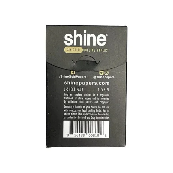 Shine 24k Gold Rolling Papers 1 1/4 - Image 2