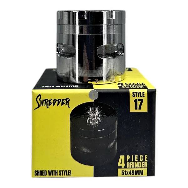 Shredder 4 Piece Style 17 Silver Window Grinder