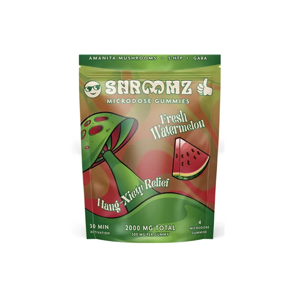 Shroomz Fresh Watermelon Amanita Mushroom Micro-Dose Gummies 2000MG $12.99