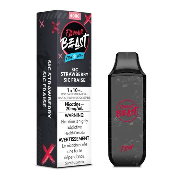 Sic Strawberry Flavour Beast Flow Disposable Vape | VapeLoft