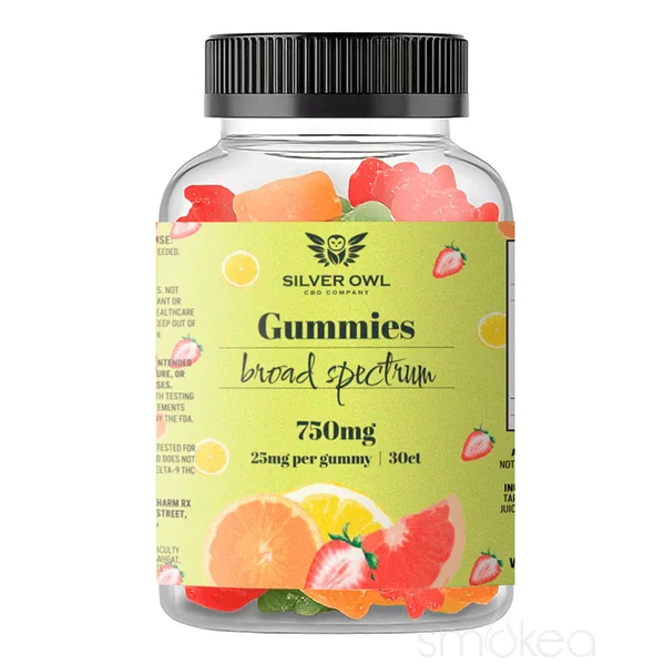 Silver Owl 750mg Broad Spectrum CBD Gummies (30-Pack)