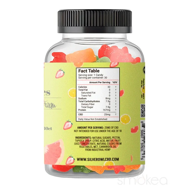 Silver Owl 750mg Broad Spectrum CBD Gummies (30-Pack) - Image 3