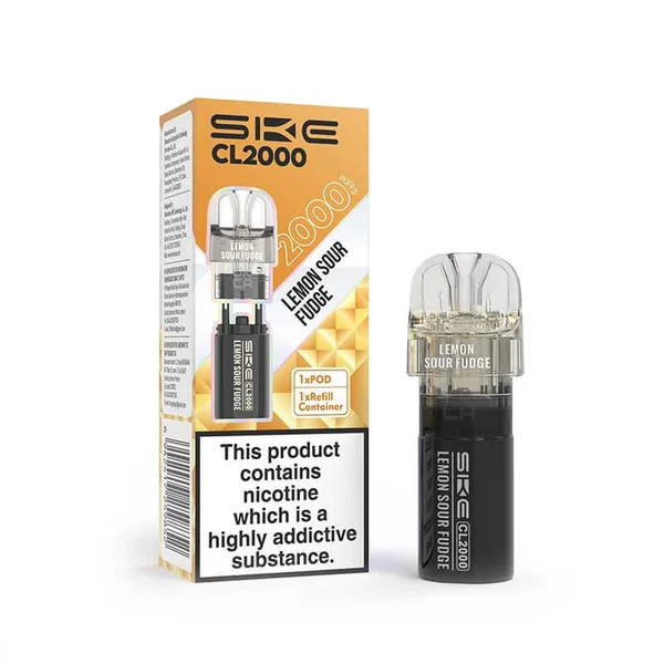 SKE CL2000 Lemon Sour Fudge Prefilled Pod + Refill - 20mg