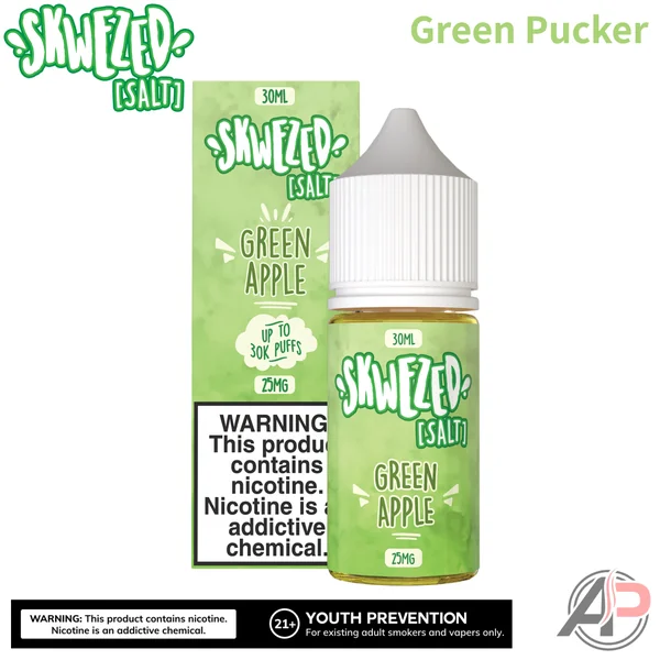 Skwezed Green Apple Green Pucker Salt Nicotine 30mL
