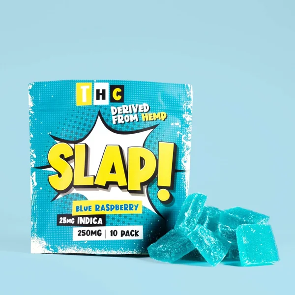 Slap! Blue Raspberry Indica THC Gummies | 10 pack