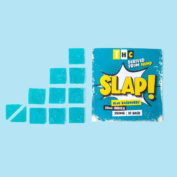 Slap! Blue Raspberry Indica THC Gummies | 10 pack - Image 2