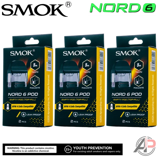Smok Nord 6 Replacement Pods 2 Pack