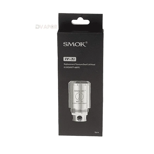 Smok TFV4 TF-Ti 0.33 Ohm Titanium Dual Coil Heads (5 Pack)