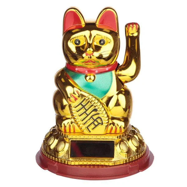Solar Powered Waving Lucky Cat - Image 2