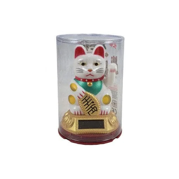 Solar Powered Waving Lucky Cat - Image 3